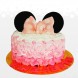 Torta Minnie Mouse Personalizada De Una Libra Decorada Con Crema Y Fondant A Domicilio En Cartagena Pedido Con Un Dia De Anticipación