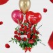 Arreglo Floral Con Rosas Y Globos Para San Valentín A Domicilio En Medellín Pedido Con Un Día De Anticipación  