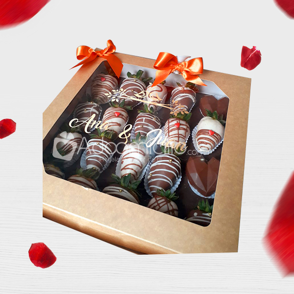 Caja de Fresas con Chocolate para San Valentín a Domicilio en Bogotá
