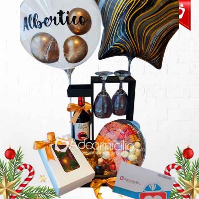Caja Vinera y Con Tabla De Quesos Regalo Para Dos Personas Pedido Con Un Dia De Anticipado