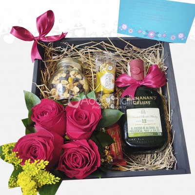 Regalo para hombre en Bogotá  Wisky y Rosas