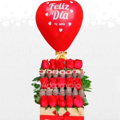 Te Amo Fresas Con Chocolate Y Rosas A Domicilio En Bogotá Pedido Con Un Dia De Anticipación