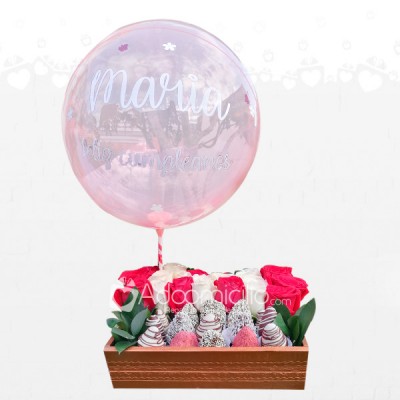 Canasta De Fresas Con Rosas A Domicilio En Bogotá Pedido Con Un Dia De Anticipación