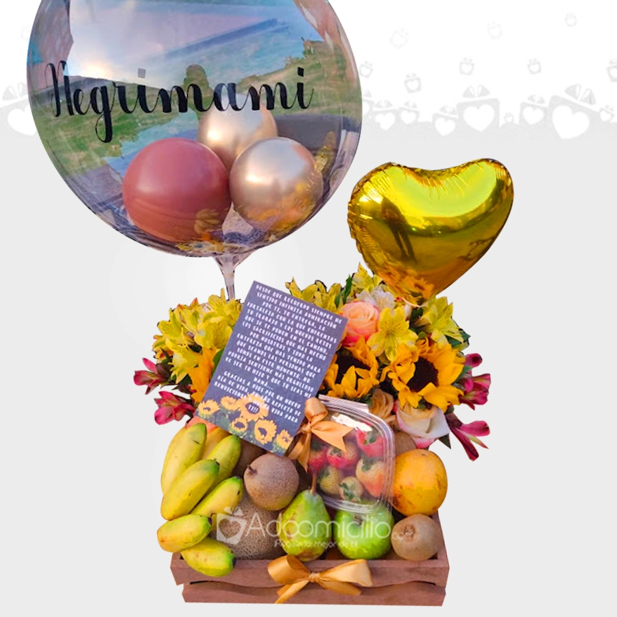 Ancheta Tropical Canasta De Frutas Y Flores A Domicilio En Bogotá  Pedido Con 1 Día De Anticipado