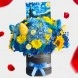 Arreglo Floral De La Noche Estrellada Con Fresas Para Amor Y Amistad A Domicilio En Bogotá Pedido Con Un Día De Anticipación 