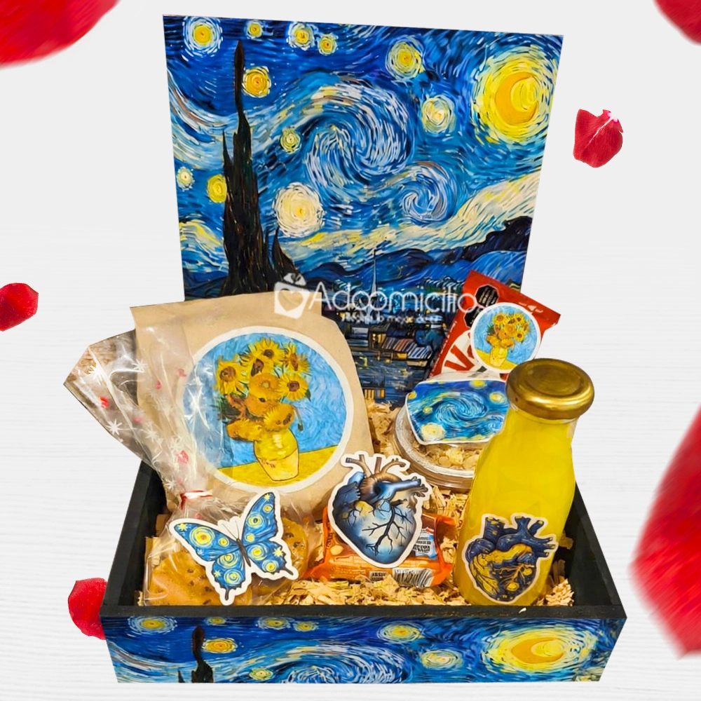 Desayuno Sorpresa Con Temática De La Noche Estrellada Para Amor Y Amistad A Domicilio En Bogotá Pedido Con Un Día De Anticipación 