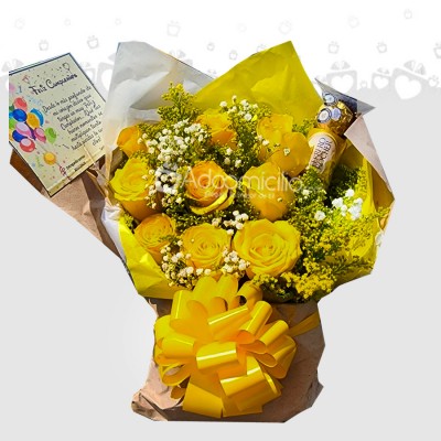 Arreglo Floral Con Rosas Amarillas A Domicilio En Manizales 