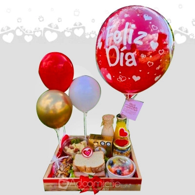 Desayuno Sorpresa De Amor Y Amistad Con Globos A Domicilio En Manizales Pedido Con 1 Día De Anticipación 