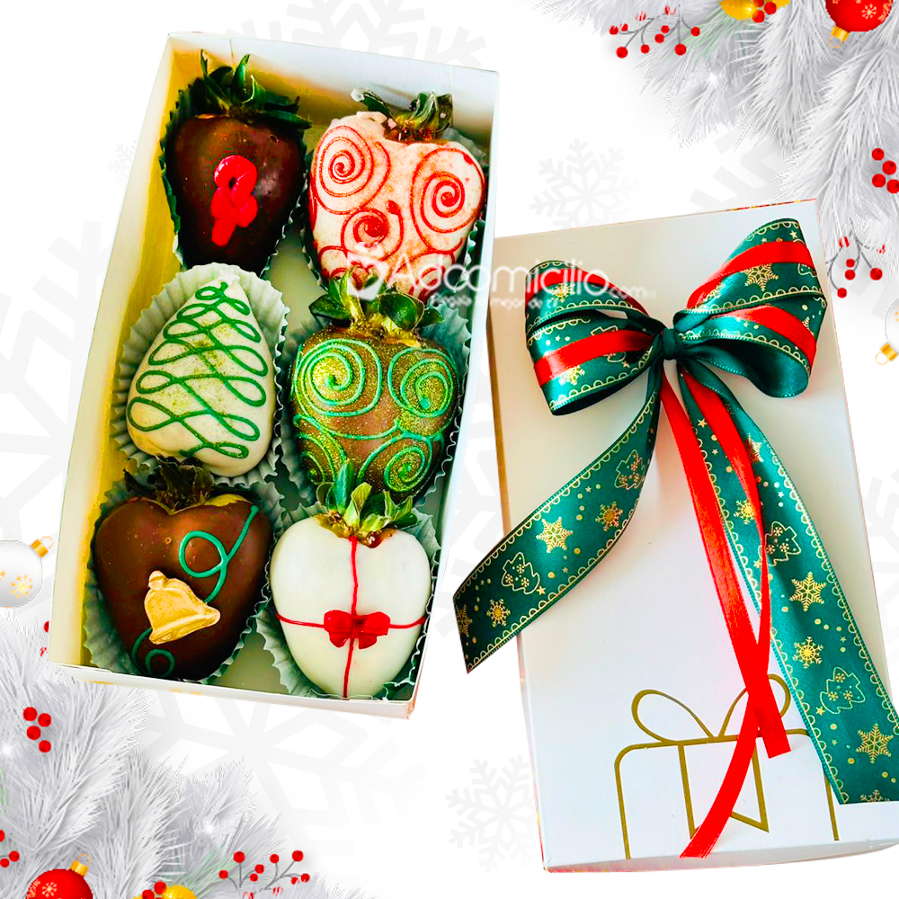 Fresas Navideñas X6 A Domicilio En Armenia Pedido Con Un Día De Anticipación 