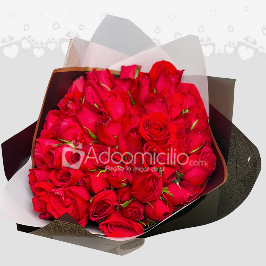 Ramo De Rosas Premium x48 San Valentín a Domicilio Armenia Pedido Con Un Día De Anticipación