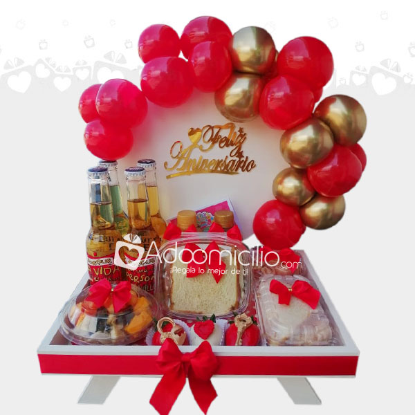 Cajas sorpresa con globos para cumpleaños a domicio