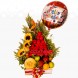 Arreglo floral de Rosas Y Girasoles  Domicilio en Cali Pedido Con Un Día De Anticipación 