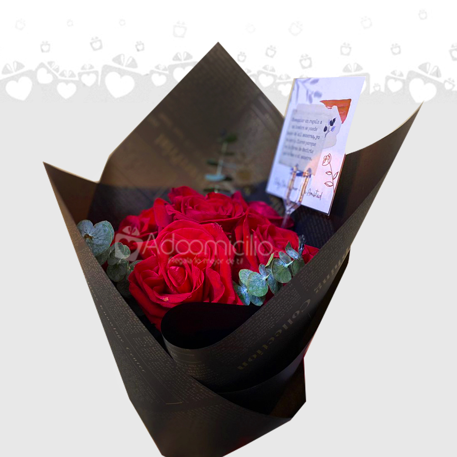 Bouquet De Rosas Por 12 Para Amor Y Amistad A Domicilio En Ibagué 