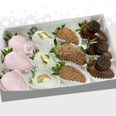 Fresa Chocolate En Caja X12 Regalo  Deluxe En Mexico
