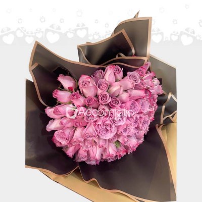 Bouquet De Rosas Lilas A Domicilio En Medellín 