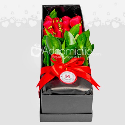 12 Rosas En Caja Premium San Valentín a Domicilio Medellín 