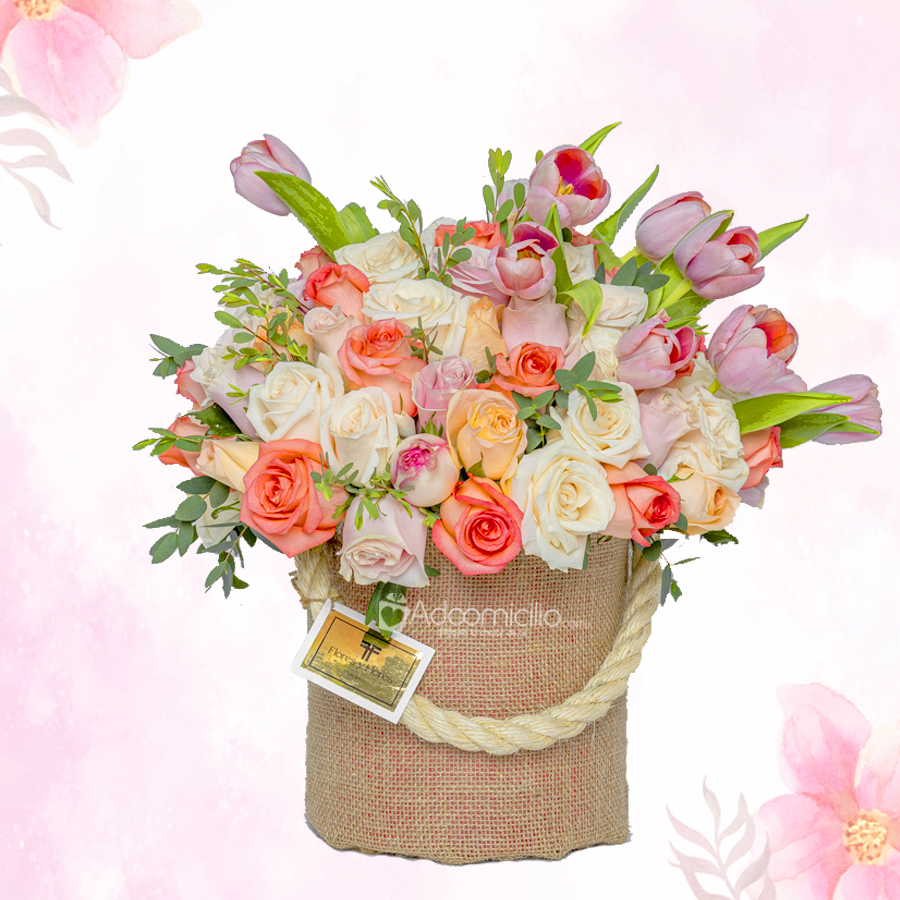 Rosas Y Tulipanes Para El Día De La Madre A Domicilio En Medellín Pedido Con Un Día De Anticipación 