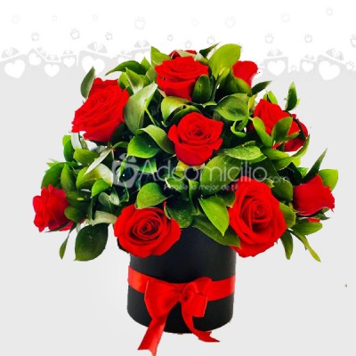 Cilindro de 24 rosas rojas Detalle para el día de la mujer en Cali