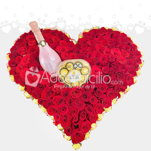 Corazón Gigante De Rosas Y Chocolates Para El Día De La Madre A Domicilio En Cali 