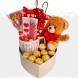 Ancheta Para Amor y Amistad Con Peluche Y Chocolates A Domicilio En Bogotá Pedido Con Un Día De Anticipación