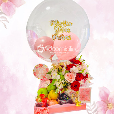 Regalo Frutal Con Flores Para El Día De La Madre A Domicilio En Barranquilla Pedido Con Un Día De Anticipación 
